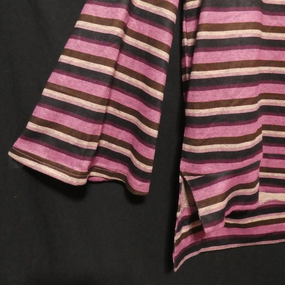 WEEKEND by SUZANNE BETRO | small | Striped Long Sleeve Scoop Neck Shirt | NWOT - Picture 6 of 16